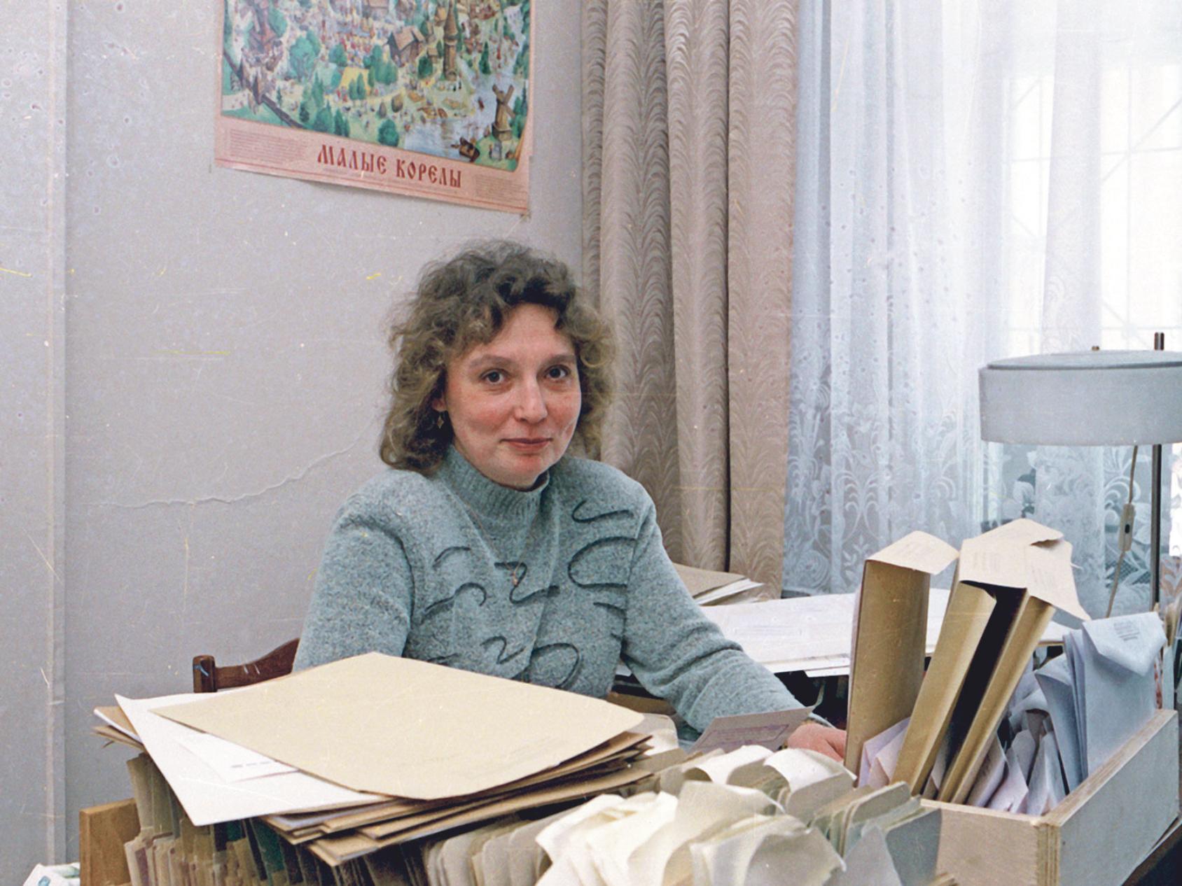 Екатерина Стеганцова начинала как экскурсовод. С начала 90-х работает в архиве музея/Фото из архива музея-заповедника «Малые Корелы»